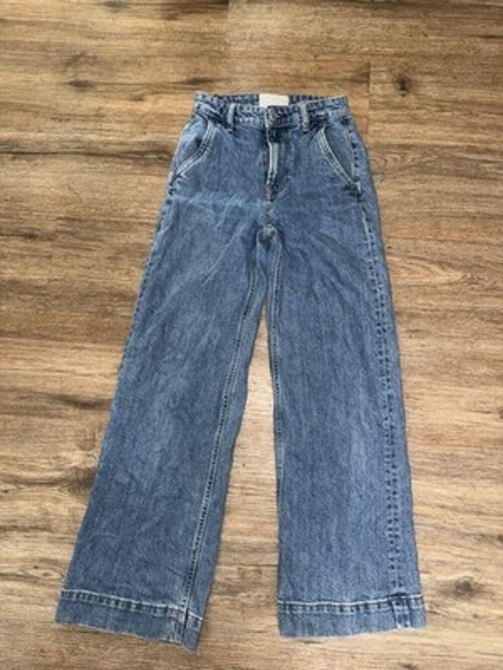 Everlane The Wide Leg Jean Denim High Rise Blue Pants Women's Size 24 Regular